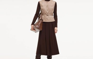 Goelia1995 Faux Suede Vest And Dress Set (1)