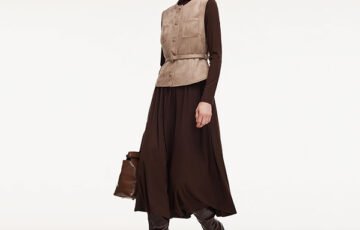 Goelia1995 Faux Suede Vest And Dress Set (5)