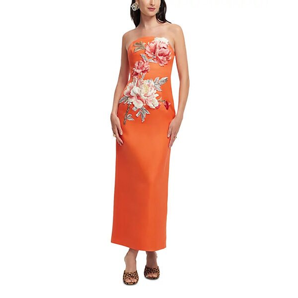 LEO LIN Ava Floral Appliqué Maxi Dress (5)