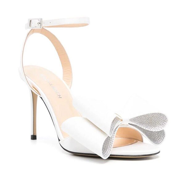 MACH MACH Cadeau Round Toe Satin Sandal (1) MACH MACH Cadeau Round Toe Satin Sandal
