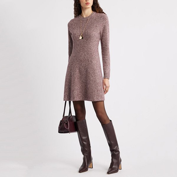 Nordstrom Wool Cashmere Fit-Flare Dress