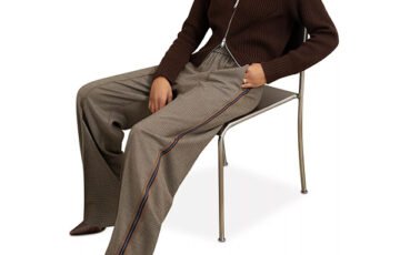 REISS Petite Tarley Check Pants-Neautral Check (3)