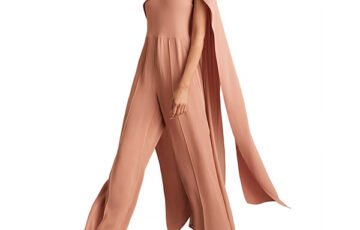 Reiss Capeback Jumpsuit in Pink (4)