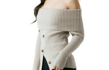 BLANKNYC Off Shoulder Rib Sweater In The Clear (4)