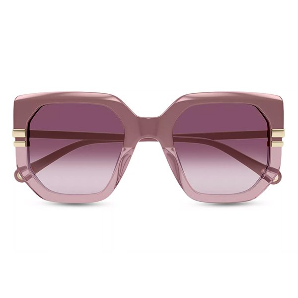 Chloé Geometrical Sunglasses in Pink (1)