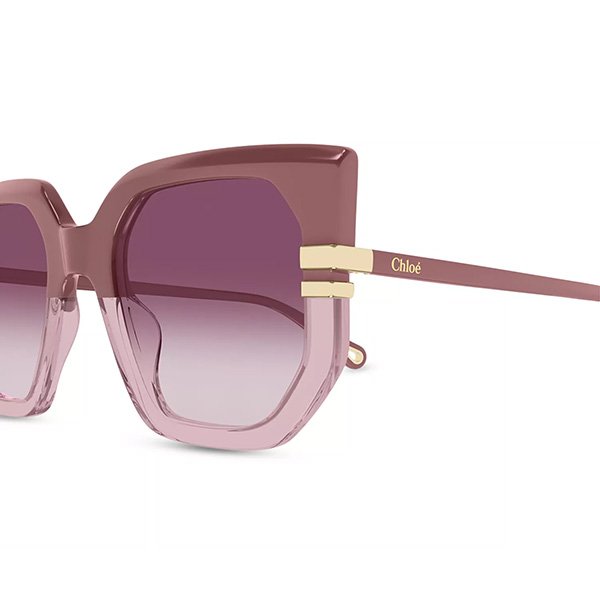 Chloé Geometrical Sunglasses in Pink 3 Chloé Geometrical Sunglasses in Pink - Image 3