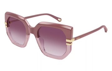 Chloé Geometrical Sunglasses in Pink (3)