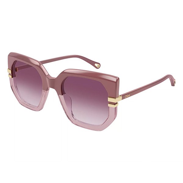 Chloé Geometrical Sunglasses in Pink (3)