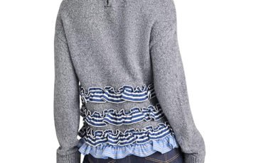 Cinq à Sept Leina Collared Crewneck Sweater (2)