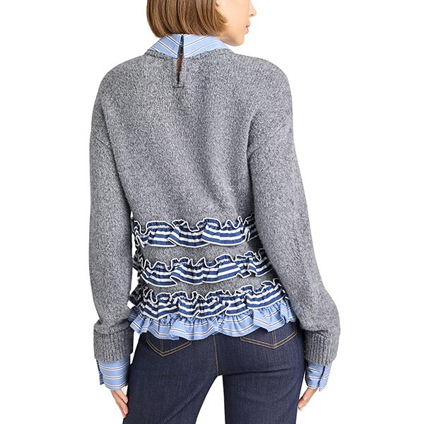 Cinq à Sept Leina Collared Crewneck Sweater (2)