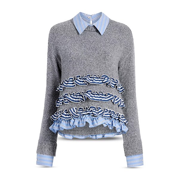 Cinq à Sept Leina Collared Crewneck Sweater 3 Cinq à Sept Leina Collared Crewneck Sweater - Image 3