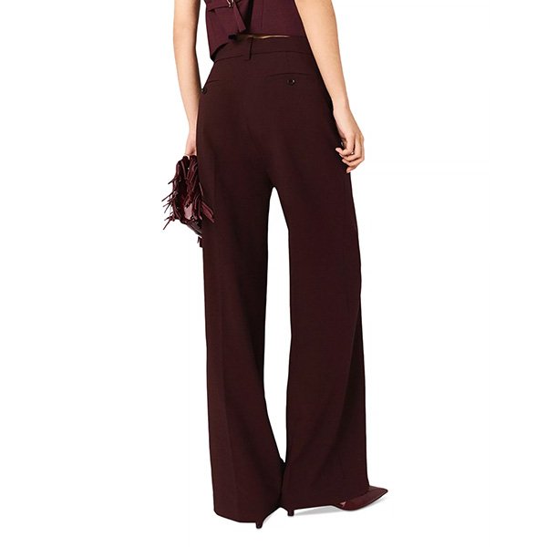 Maje Burgundy Wide-Leg Suit Trousers (2) Maje Burgundy Wide-Leg Suit Trousers
