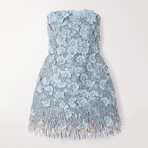 Oscar de la Renta Embellished Raffia Mini Dress 3 Oscar de la Renta Embellished Raffia Mini Dress - Image 3
