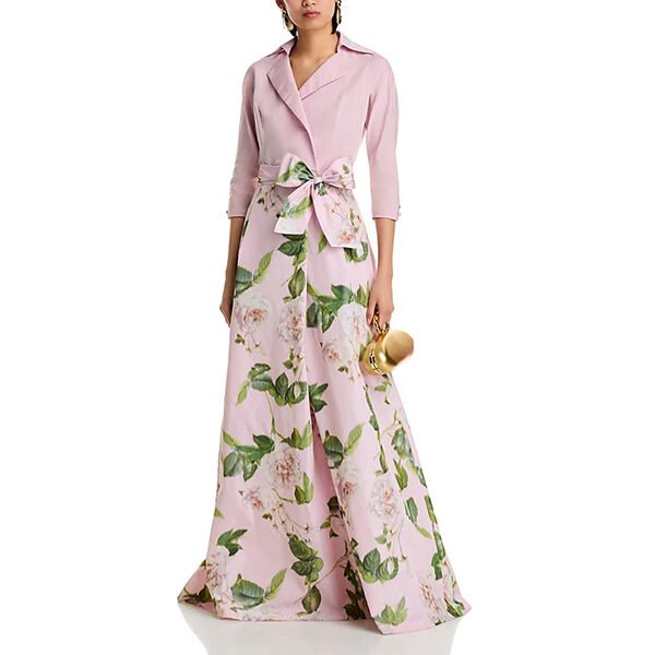 Teri Jon Floral Taffeta Gown (6)