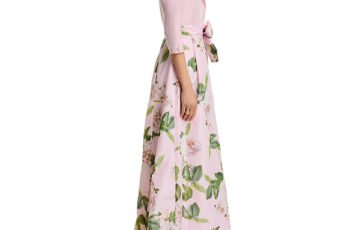Teri Jon Floral Taffeta Gown (5)