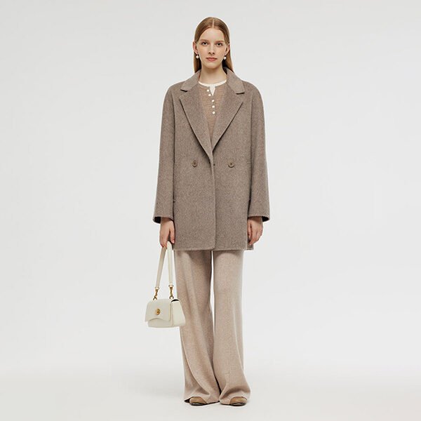 Wool Alpaca Womens Mid-Length Coat (1) Wool Alpaca Womens Mid-Length Coat