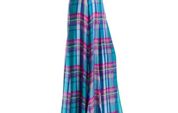 LAGENCE Plaid Maxi Skirt (3)