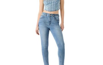 Steve Madden Eras Rhinestone Denim Crop Top (1)