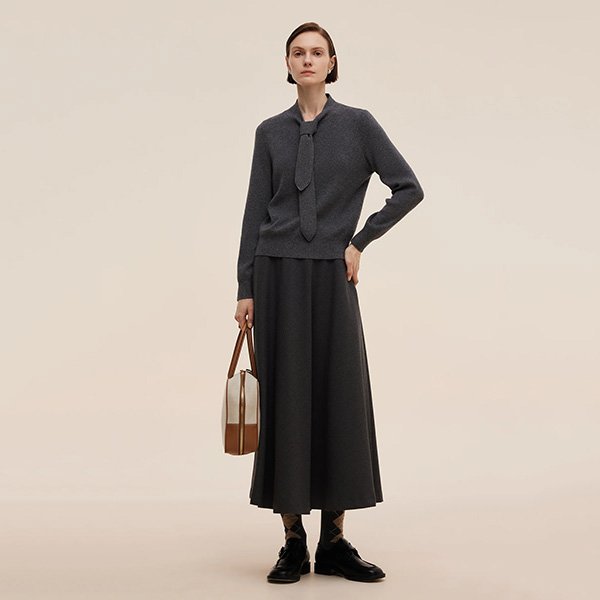 Goelia Wool Blend Tie Neck Top by Goelia1995