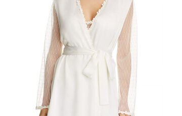Flora Nikrooz Charmeuse Robe in Ivory (1)