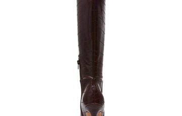 Steve Madden Nitro Heeled Boots in Brown Eel (6)