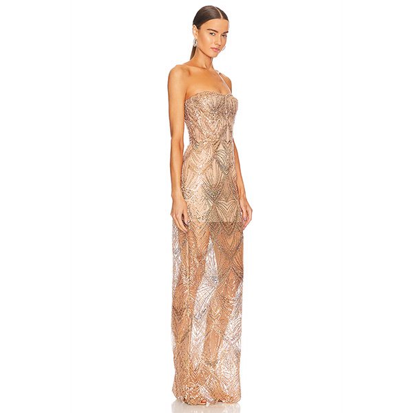Bronx and Banco Giselle Sequin Maxi Dress