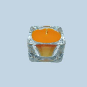 Scented candle in clear glass by taswiquh
