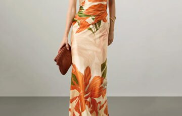 Floral Print Satin Two-Piece Set (1)