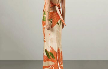 Floral Print Satin Two-Piece Set (3)