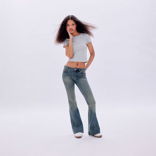 Katsumi Low Waist Flared Jeans Nikki Blue (1) Katsumi Low Waist Flared Jeans Nikki Blue