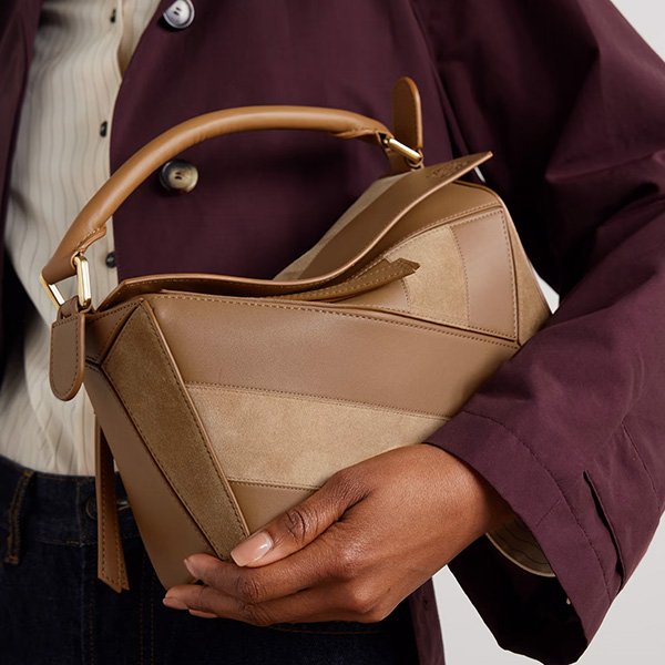 LOEWE Puzzle Small Shoulder Bag-Tan