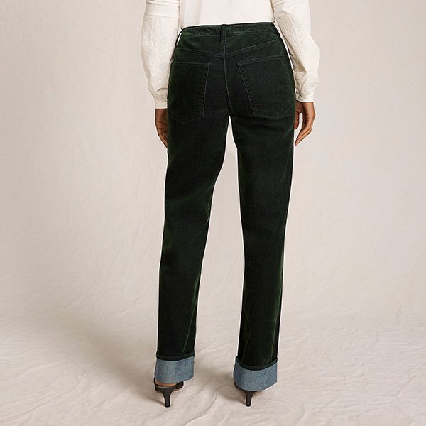 Lands' End Flocked Relaxed Straight Jeans 3 Lands' End Flocked Relaxed Straight Jeans - Image 3