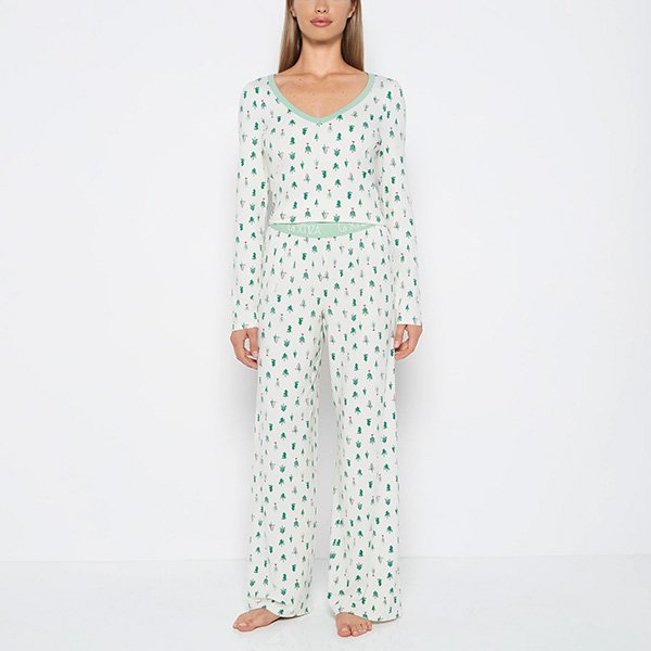 Lasenza Tiny Trees Two-Piece PJ Set-Tiny Trees