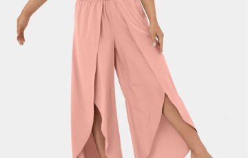 Loose Split Yoga Pants Summer Elastic (5)