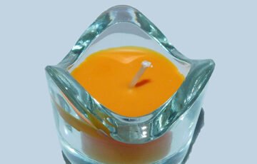 handmade Scented candle in clear glass 3 pieces (1)