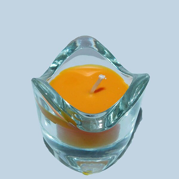 handmade Scented candle in clear glass 3 pieces (1) handmade Scented candle in clear glass 3 pieces
