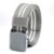 Silver grey and white