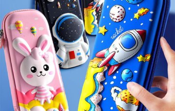 3D Leather Stationery Box Pencil Case (3)