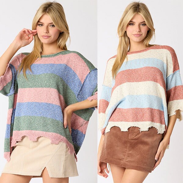 Multi Color Stripe Short Sleeve Shirt (1) Multi Color Stripe Short Sleeve Shirt