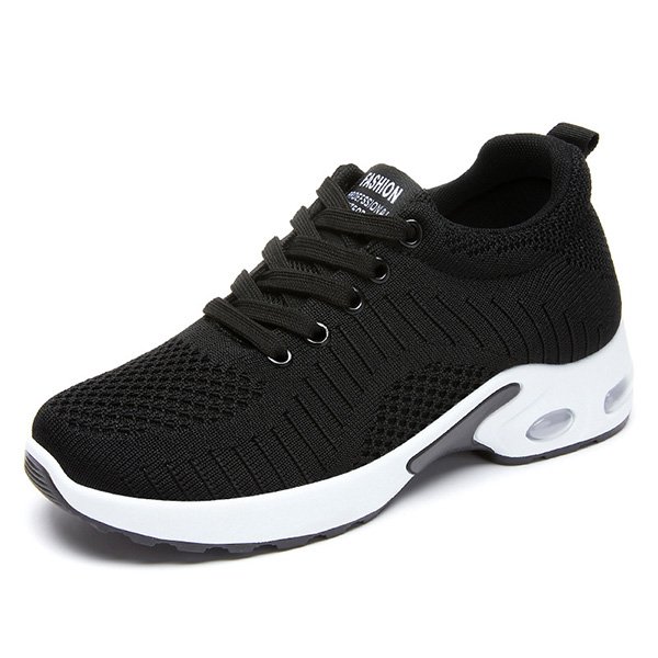 Plus size air cushion sneakers with breathable mesh and non-slip outsole
