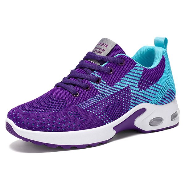 Plus size air cushion sneakers with breathable mesh and non-slip outsole