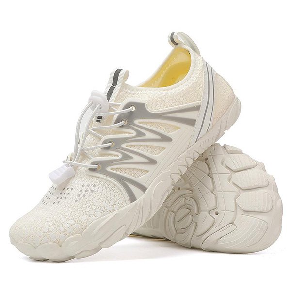 Quick-drying water shoes with mesh upper and non-slip rubber sole