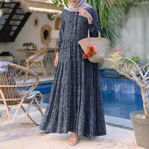 Womens Strap Type Round Neck Swing Dress (9) Womens Strap Type Round Neck Swing Dress