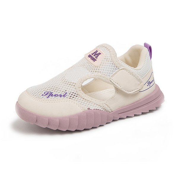 Kids Sports Shoes breathable mesh design with velcro closure