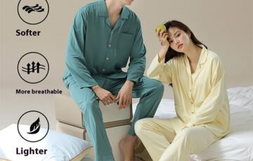 Couple Cotton Pajamas Long Sleeve Set (15)