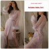 Pink Outerwear Gown Belt