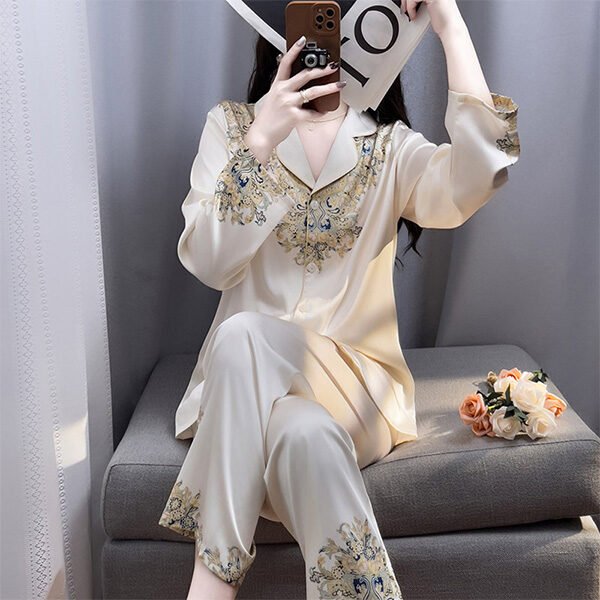 Women's Ice Silk Pajama Set