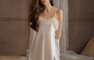 Womens Camisole Evening Gown Pajamas Set (1)