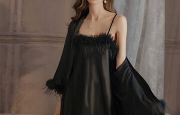 Womens Camisole Evening Gown Pajamas Set (2)