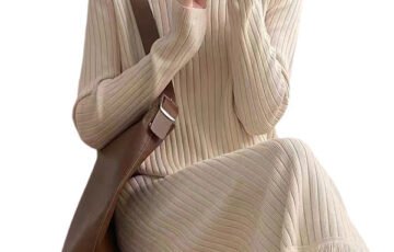 Women's Mock Neck Sweater Tassel Knitted Coat (1)